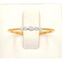 ราคา Happy Jewelry แหวนแถวเรียงกัน 5 เม็ด บ่าข้างคล้ายไข่ปลา ทองแท้ 9k 37 5 เพชรเกสร ME898 (21836757411)