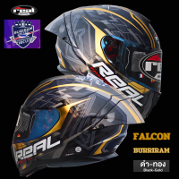 ราคา หมวกกันน็อคหุ้มคาง Real รุ่น falcon Burirum limidted Edition เรียล บุรีรัมย์ มีสปลอยเลอร์ในตัว รองรับแผ่นกันฝ้า หูฟังบลูทูธ (21075262422)
