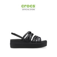 ราคา CROCS รองเท้าแตะผู้หญิง BROOKLYN STRAP LOW WEDGE รุ่น 206751001 BLACK (21853677531)