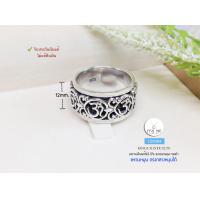 ราคา แหวนเงินแท้92 5 แหวนหมุน แหวนโอม แบบรมดำ หน้ากว้าง 12 mm size 8 12 เรือนเงินแท้ (19335060185)
