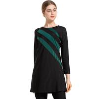 ราคา 3ชิ้น เซ็ตครีมกันแดดชุดกีฬาผู้หญิงความยืดหยุ่นสูงชุดว่ายน้ำอิสลามกับแผ่นหน้าอกสำหรับผู้หญิงฮิญาบออกกำลังกาย Burbadpak (22129947030)