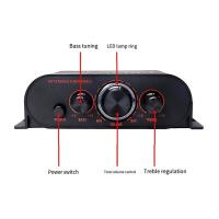 ราคา VVL AK170 Compact Size Audio Power Amplifier Portable Sound Amplifier for Car and Home Speaker Amp (22041283287)