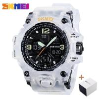 ราคา SKMEI นาฬิกาผู้ชายแบบดิจิตอลควอตซ์สำหรับผู้ชายนาฬิกาข้อมือเล่นกีฬากีฬาแฟชั่นสุดเจ๋งนาฬิกาข้อมือกันน้ำแนวทหาร LED 1637 1155 (21482640668)
