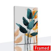 ราคา ASTRDECOR มีกรอบ โปสเตอร์ใบไม้สีเขียวสไตล์นอร์ดิกและภาพพิมพ์ใบไม้เขตร้อนศิลปะบนผนังพืชผ้าใบวาดภาพสำหรับห้องนั่งเล่นกรอบตกแต่งผนัง (18890664637)