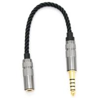 ราคา HIFI 4 4MM Balanced Headphone Adapter Audio Cable Component 4 4 XLR 4 Pin Male to Female Angle (20019619409)