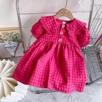 ราคา Binilin ชุดเดรสเด็กหญิง ชุดไทยเด็กผู้หญิง การออกแบบลายสก๊อตสีแดงที่ทันสมัย สาวผ้าฝ้ายนุ่มสวมใส่สบายตุ๊กตาคอชุดเจ้าหญิง (21577502248)