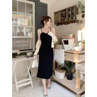 ราคา 7851 pink เดรสยาวรัดรูป สีชมพู สายเดี่ยว ไปทะเลผู้หญิง เกาะอก คนอ้วน โชว์หลัง แฟชั่น ชุดออกงานเรียบหรู (21416211861)