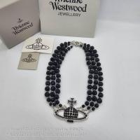ราคา Vivienne Westwood Messaline 3 row choker สร้อยคอ โชคเกอร์ วิเวียน รุ่น 3 เส้น หินดำ งานสวย ปั๊มหลัง 1 1 พร้อมส่งในไทย (21724901716)