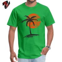 ราคา Fashion Holiday Resort T shirt For Male Men Cotton Tee Shirts Striped Line Art Tops Sunset Palm Tree Beach Scenery Tshirt Casual Summer (20570354700)