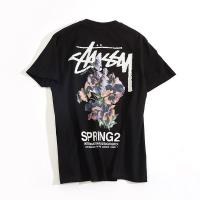 ราคา NEW เสื้อยืดผ้าฝ้ายพิมพ์ลายแฟชั่น STUSSY STUSSY เสื้อยืดลําลองสําหรับผู้ชายผู้หญิงแขนสั้นพิมพ์ลาย American Tide (21048675070)