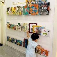 ราคา ชั้นวางหนังสือแบบติดผนัง อะคริลิคใส ไม่ต้องเจาะรู สําหรับวางหนังสือ นิตยสาร CD ชั้นตกแต่งผนัง (21682049878)