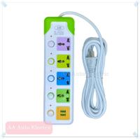 ราคา ปลั๊กสี4ช่อง Usb2ช่อง 3เมตร 5 เมตร 8เมตร JIN No 915U มีสวิทซ์ควบคุมทุกช่อง (2394050183)