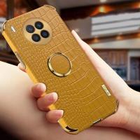 ราคา กรณีโทรศัพท์สำหรับหัวเว่ย Nova 8i เกียรติ50 Lite ปลอกแหวนยึดหรูหราจระเข้หนังแบบ Soft TPU กันกระแทกปกหลัง N8 (15538978476)