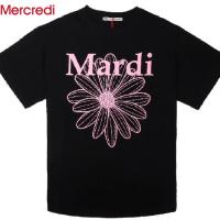 ราคา new fashion Mardi Mercredi เสื้อยืดแขนสั้น ลายดอกเดซี่ 24S สีทอง สีเงิน (22005212499)