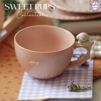 ราคา Violet Flamingo จานชามเซรามิครุ่น Sweet Pups จานสไตล์วินเทจลายลูกหมาสุดคิ้ว จานเซรามิคสีชมพู ลายน้องหมาสีขาว (22114389952)