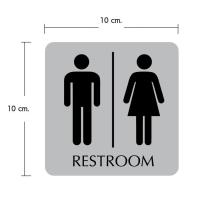 ราคา ป้ายสแตนเลสกัดกรด ป้ายห้องน้ำ ผลักดึง เข้าออก ห้ามเข้า (21926721299)