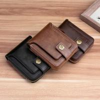 ราคา NQ กระเป๋าสตางค์ผู้ชายกระเป๋าสตางค์ขนาดเล็กหนัง PU ผู้ชายหนัง1ชิ้นกระเป๋าสตางค์มีซิปกระดุมใบอนุญาตขับรถ (21805259844)