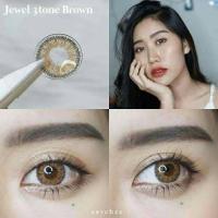 ราคา คอนแทคเลนส์ บิ๊กอาย รุ่น Jewel 3 tone มีสีเทา ตาล ฟ้า เขียว ดำ Gray Brown Blue Green Black มีค่าสายตาปกติ 0 00 (18917866620)