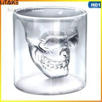 ราคา Litake hiazhilv Crystal Skull Head Vodka Shot Whiskey Wine Drinking Glass Decanter Cup Faddish (21788301996)