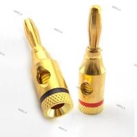 ราคา 4mm Banana Plug For Speaker Terminal Amplifier per set red black Gold Plated Connector WB6 TH (21510847407)