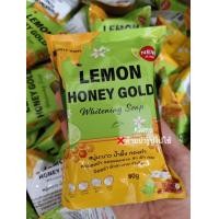 ราคา lemon honey gold soap whitening soap สบู่มะนาว น้ำผึ้ง ทองคำ (22124016785)