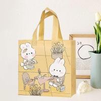 ราคา ถุงของขวัญ กระเป๋าถือ ถุงผ้า กันน้ำ ลายกระต่าย สินค้าเบา ช้อปปิ้งได้ (22141607529)