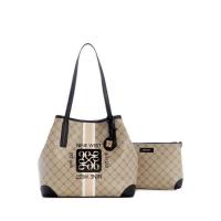 ราคา Nine West DELAINE Womens Tote Bags Beige Logo Black (21501296819)