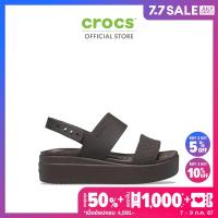 ราคา CROCS รองเท้าแตะผู้หญิง BROOKLYN CROCO LOW WEDGE รุ่น 208585206 ESPRESSO (21876453803)