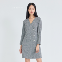 ราคา ALL BEAUTE KATE DRESS เดรสทำงาน เดรสสีเทาเข้ม (20890469566)