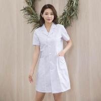 ราคา LazaraHomeผู้หญิงแขนสั้นสีขาวขัดLabเสื้อแพทย์หมอพยาบาลเครื่องแบบ (3446372772)