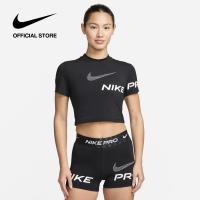 ราคา Nike Womens Pro Dri FIT Short Sleeve Cropped Graphic Training Tee Black ไนกี้ เสื้อยืดเทรนนิ่งเอวลอยแขนสั้นผู้หญิงมีลายกราฟิก Pro Dri FIT สีดำ (21564699422)