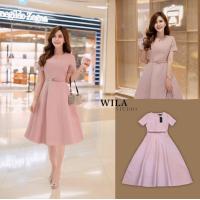 ราคา WILA BRAND WL024 ชุดเดรสยาวสีชมพู (21684615323)