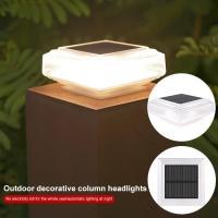 ราคา Led โคมไฟหัวเสาโซล่าเซล กันน้ํากลางแจ้ง ไฟตกแต่งในสวน โคมไฟเสารั้ว ไฟโซล่าเซล บ้าน Solar Pillar Light (21642827732)