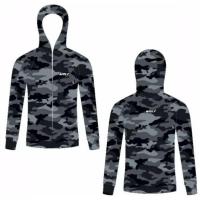 ราคา เสื้อตกปลา WOLF เสื้อกีฬา มีฮู้ด กลางแจ้ง ผ้า ICE DRY ไม่ร้อน กัน UV 95 ลายพราง ตกปลา กันแดด (10483593270)