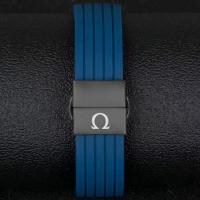 ราคา Gull Eggplant Silicone Watch Strap Original Omega New and Old Seamaster 300 Speedmaster Butterfly Rubber Mechanical Watch Strap (20264833967)