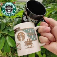 ราคา แก้วกาแฟสตาร์บัครุ่นลิมิเต็ดเกาหลีถ้วยน้ำไล่โทนสีเซรามิกสีดำสร้างสรรค์ของขวัญวันหยุด (14735262693)