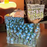 ราคา โคมไฟตั้งโต๊ะ รูปดอกทิวลิป ซื้อ 1 แถม 1 โคมไฟทิวลิป กระจกทิวลิป โคมไฟตกแต่งห้องนอนของขวัญวันเกิด DIY ดอกทิวลิปแฮนด์เมด โคมไฟตั้งโต๊ะตกแต่งห้องนอนของขวัญวันหยุด (22098268995)
