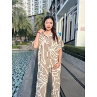 ราคา ชุดเซ็ท2ชิ้นผู้หญิง ชุดเซตสาวอวบ เสื้อแขนสั้น กางเกงขายาว (21904384809)