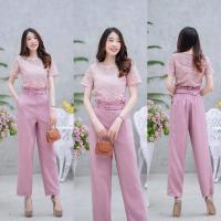 ราคา Aya shop เสื้อผ้าแฟชั่น งานชุดเข้าเซท 2 ชิ้น ชุดลูกไม้ ชุดไปเที่ยว ชุดงาน สีส้ม สีชมพู สีชมพู โอรส พร้อมส่ง (1374116278)