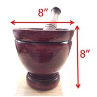 ราคา ครกไม้ พร้อมสาก ไม้เนื้อแข็ง ขนาด6นิ้ว 7นิ้ว 8นิ้ว 9นิ้ว ครกส้มตํา ครกตำน้ำพริก อาหาร เหนือ อีสาน กลาง ใต้ ทุกภาคมี 4 ขนาด พร้อมส่ง (12472034078)