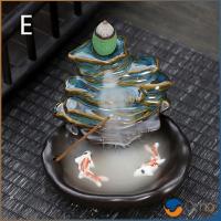 ราคา Orna กระถางธูปกำยานควันน้ำตก สไตล์หิน ดอกบัว incense burner (21959451664)