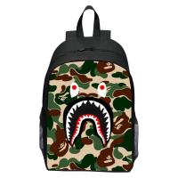 ราคา พิมพ์ปากขนาดใหญ่ Graffiti กระเป๋านักเรียนการ์ตูนฉลามกระเป๋าเด็กการ์ตูนกระเป๋า (21155701041)