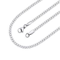 ราคา 555Jewelry สร้อยคอ ดีไซน์ แฟชั่น สแตนเลสสตีลแท้ แบบเรียบๆ ลายโซ่แบน รุ่น MNC C138 (22119163311)