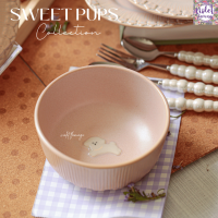 ราคา Violet Flamingo จานชามเซรามิครุ่น Sweet Pups จานสไตล์วินเทจลายลูกหมาสุดคิ้ว จานเซรามิคสีชมพู ลายน้องหมาสีขาว (22114389953)