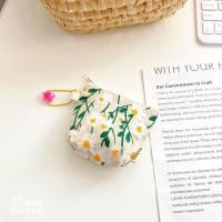 ราคา พร้อมส่ง กระเป๋าผ้าใส่เหรียญลายปักดอกเดซี่ CB20 (22152887540)