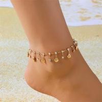 ราคา กำไลข้อเท้าลูกปัดหยดน้ำคริสตัลแฟชั่นบลูสำหรับผู้หญิงจี้เปลือกหอยโลหะประดับมุกสำหรับฤดูร้อนของขวัญแหวนนิ้วเท้าแนวโบฮีเมียน (21771560068)