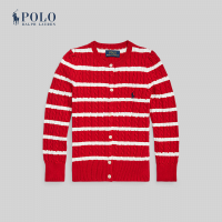 ราคา Polo Ralph Lauren Kids เสื้อคาร์ดิแกนเด็กผู้หญิง Striped Mini Cable Cotton Cardigan รุ่น CWPOSWER6820412 สีแดง (21846224835)