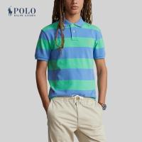 ราคา Polo Ralph Lauren เสื้อโปโลผู้ชาย Custom Slim Fit Striped Mesh Polo Shirt รุ่น MNPOKNI1N822660 สีเขียว (21956289117)