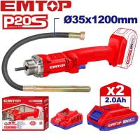 ราคา EMTOP เครื่องจี้คอนกรีตไร้สาย รุ่น ECVL2023013 สายยาว 1 20 เมตร เครื่องจี้ปูน (21733320135)