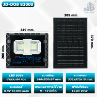 ราคา สไตล์ใหม่ JD 1000W สินค้าซีรีส์ JD IP67 ไฟโซล่าเซลล์ โคมไฟโซล่าเซล JD SOLAR LIGHT LED SMD พร้อมรีโมท รับประกัน 3ปี JD 300W 500W 800W 1000W หลอดไฟโซล่าเซล ไฟสนาม ใช้พลังงานแสงอาทิตย์100 ไฟ ledโซล่าเซล 